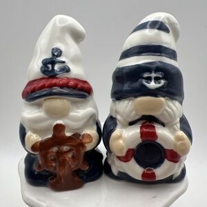 Adorable Cracker Barrel Mini Nautical Gnomes Salt Pepper Shakers NEW